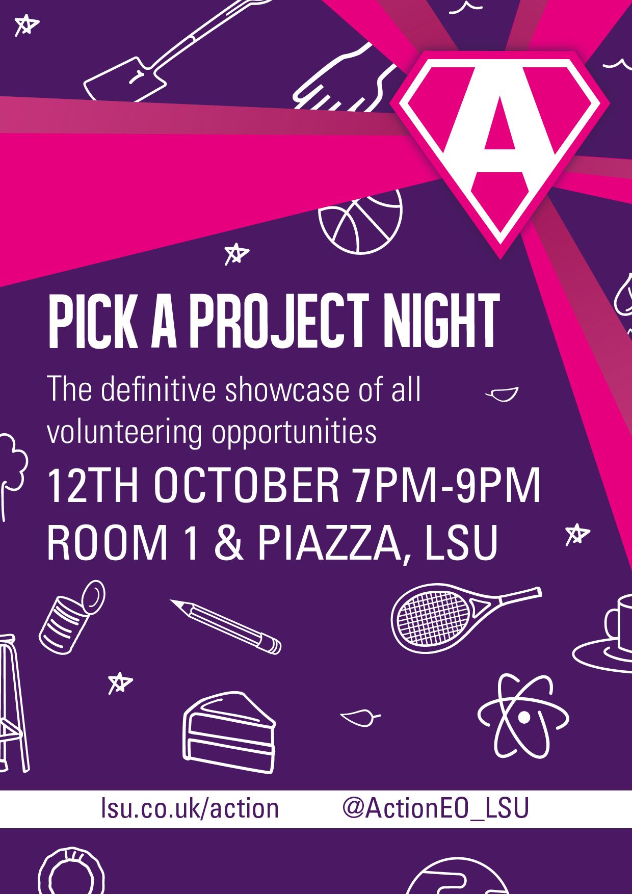 poster advertising Pick a Project evening